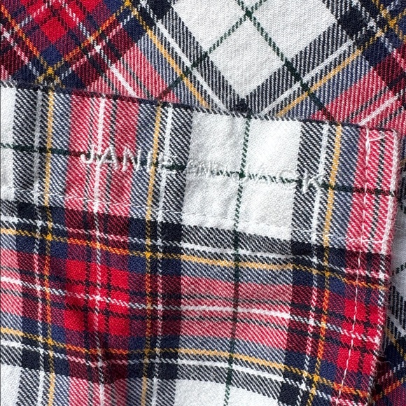 Janie and Jack Red and White Plaid Bits shirt - Picture 5 of 5